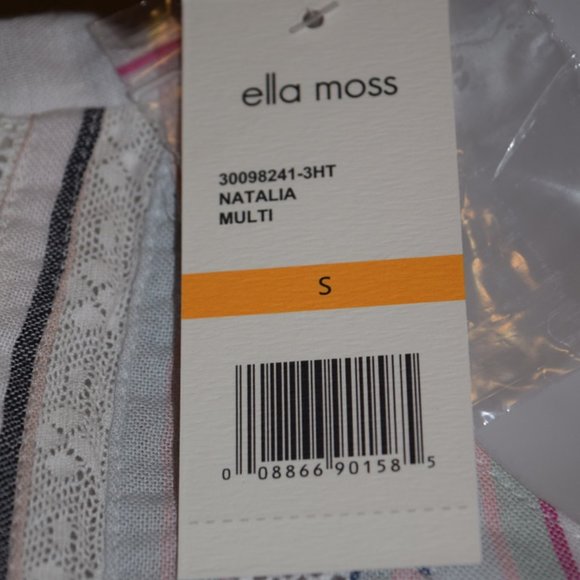 Ella Moss White Natalia Ruffle Top S - Picture 10 of 10